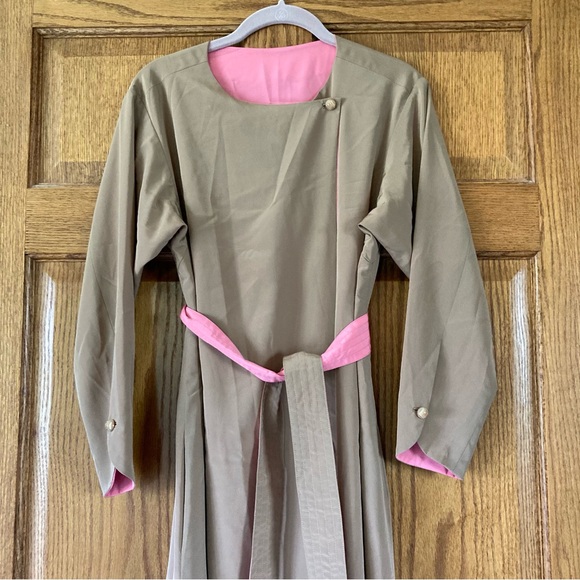 Light Brown Lightweight Wrap-Across Jacket - Picture 3 of 8